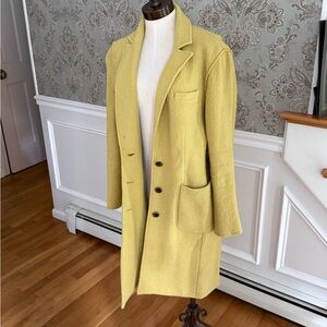 J. Crew Mustard boiled wool coat
